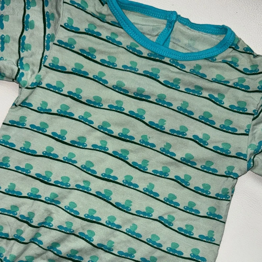 NWT Kickee Pants Gown Baby Pajamas Aloe Print Layette l 3-6 month